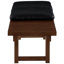Banc rembourré en cuir véritable Anjalika
