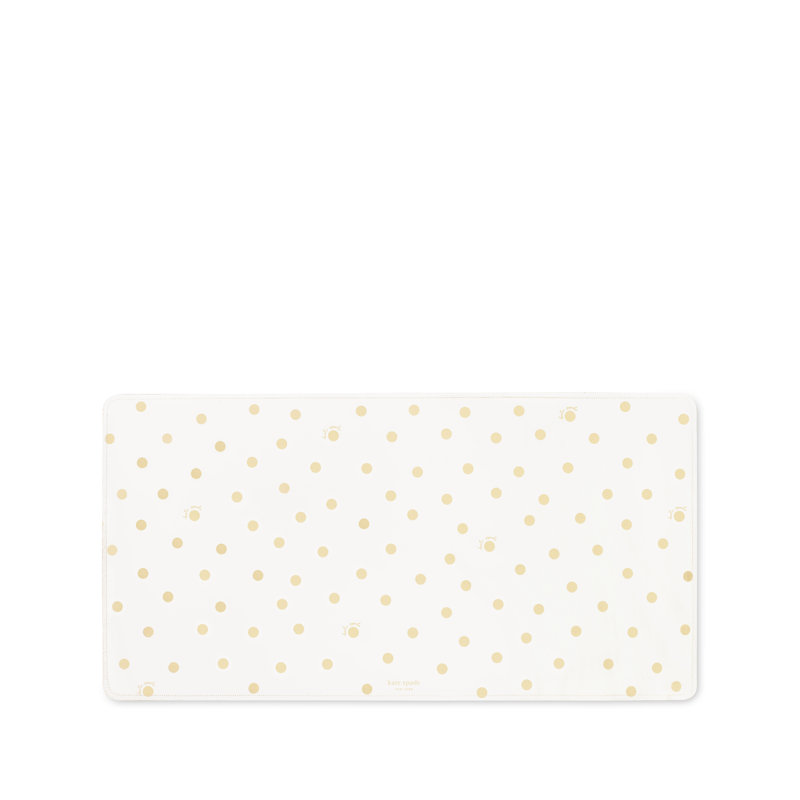 Desk Pad, Gold Dot with Script