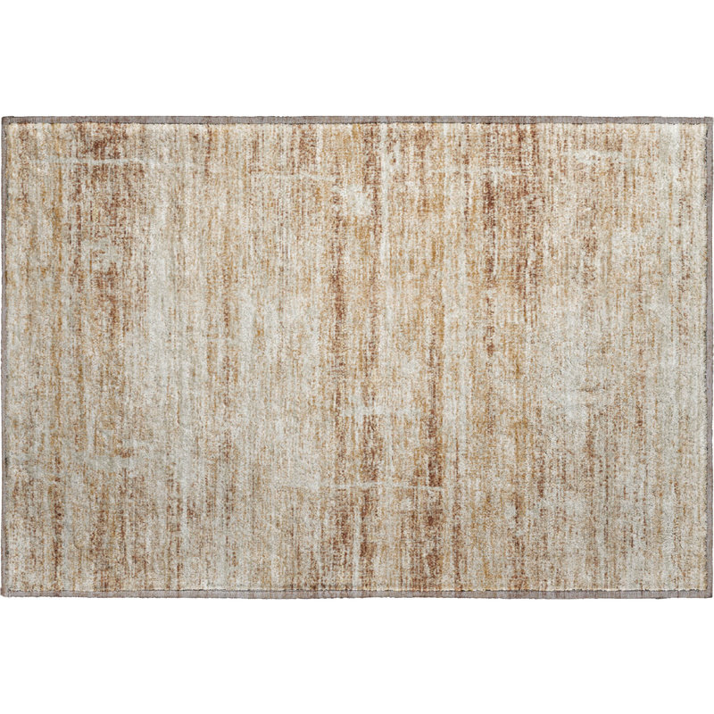 Tapis en cuivre de qualité supérieure lavable à la machine Gerardo, Rectangle 1 pi 8 po x 2 pi 6 po