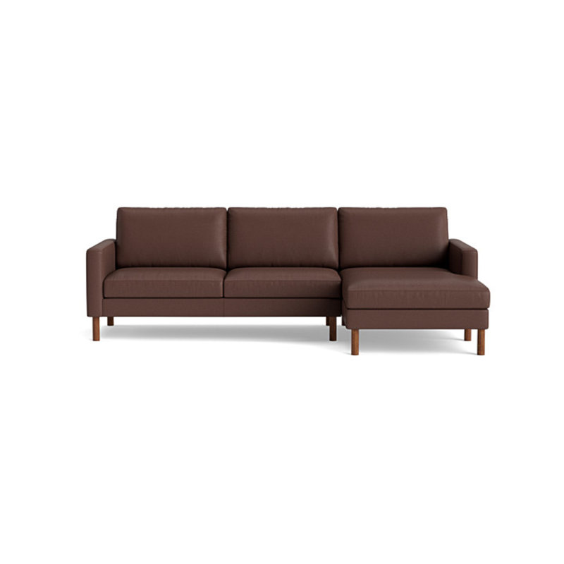 Laguna Chaise Sectional, Right Hand Facing, Leather - Butterscotch