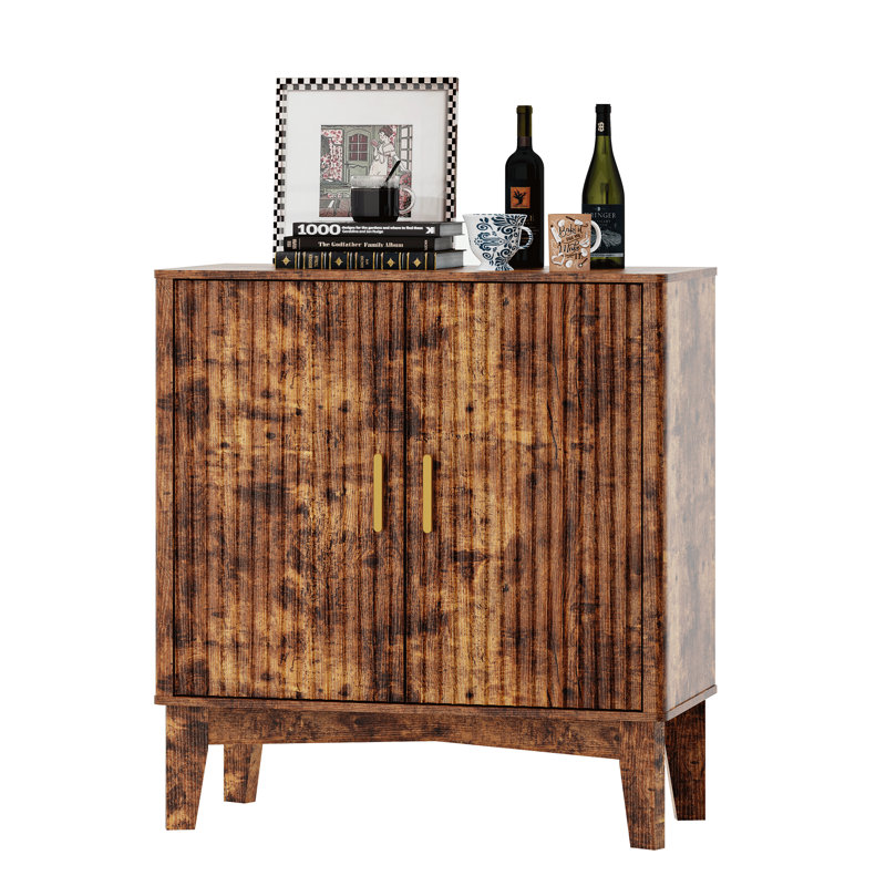 Armoire de rangement multifonctionnelle à grande capacité avec tablette réglable, Brun rustique