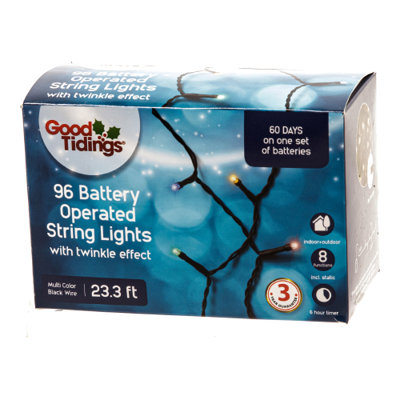 96 - Bulb 276'' Plug-in Curtain String Light