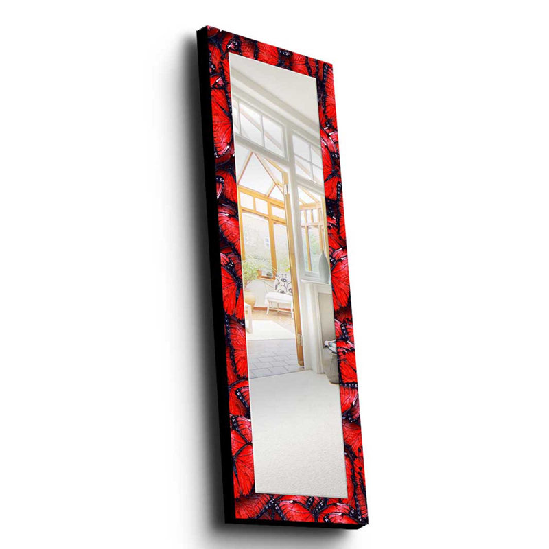 Élégant miroir décoratif avec cadre 100% bois de pin, 15,7 po x 47,2 po | Miroir en verre véritable (épaisseur: 0,2 pouce) | Peinture sur tissu élégante | Idéal pour le salon, la chambre à coucher et le vestibule