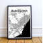 Barcelona City Map - No Frame Print-28359565