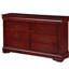 Commode 6 tiroirs Louis Philippe, finition cerisier-1839277370