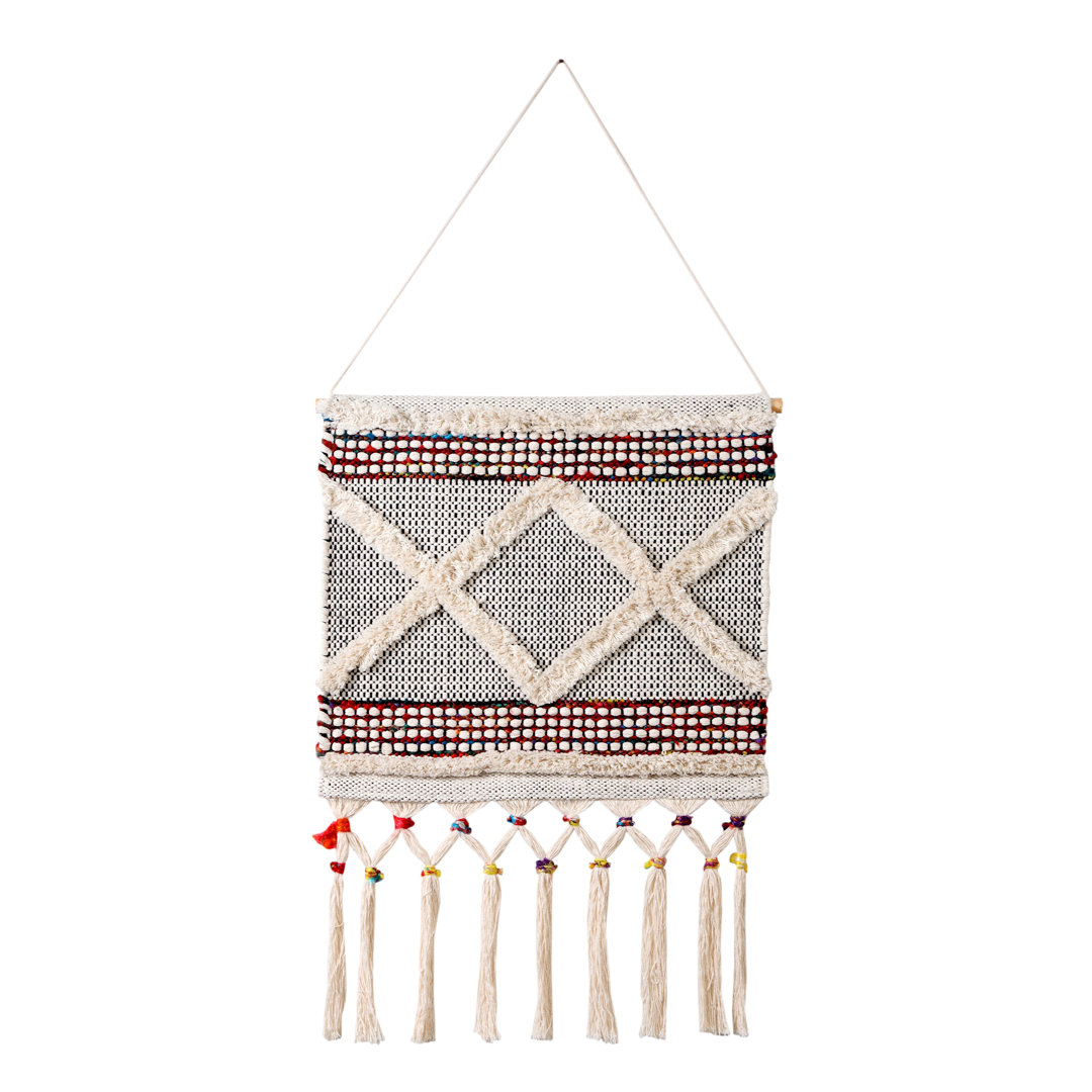 Hand Woven Cotton Wall Hanging Bungalow Rose
