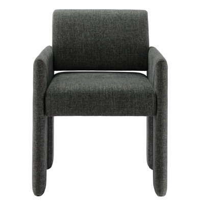 Daven Fabric Upholstered Dining Chair In Charcoal