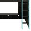 Lit mezzanine double pleine grandeur avec bureau, tablettes multiples et lumière RVB-354338102