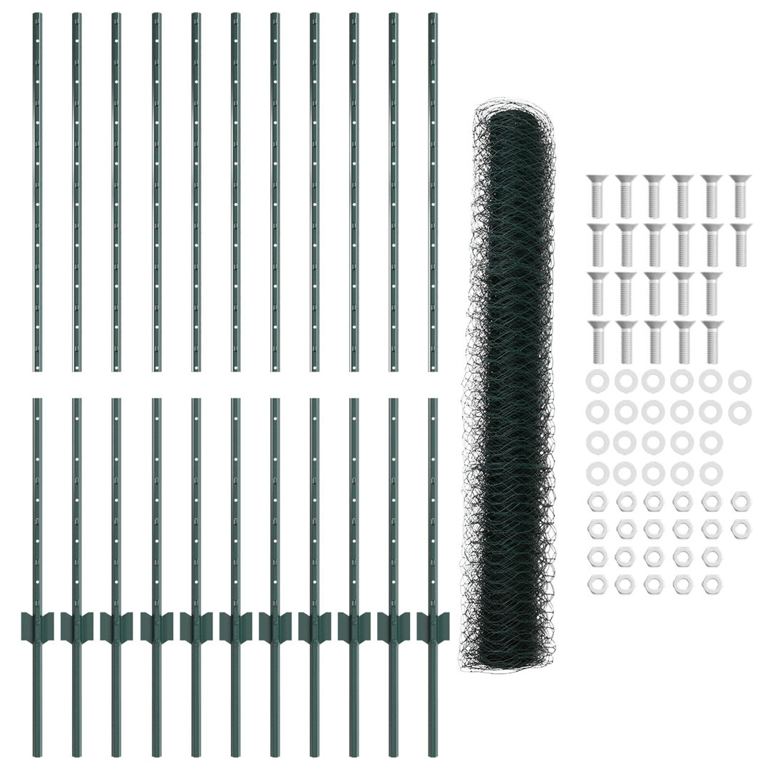 120cm H x 2500cm W Metal Border Fencing