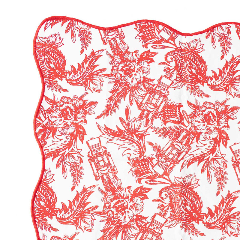 Serviette de table casse-noisette festonnée
