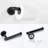Matte Black Bathroom Hardware Sus304 Stainless Steel - 3 Pieces. Comprises Towel Bar, Toilet Paper Holder, Robe Hook. Rust-, Heavy Duty, Scratch-. Modern Design. Simple Installation. Mounting-699853595