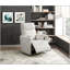 Fauteuil inclinable et pivotant moderne avec revêtement en microfibre beige, confort moelleux et coussins assortis pour le salon-1523374904