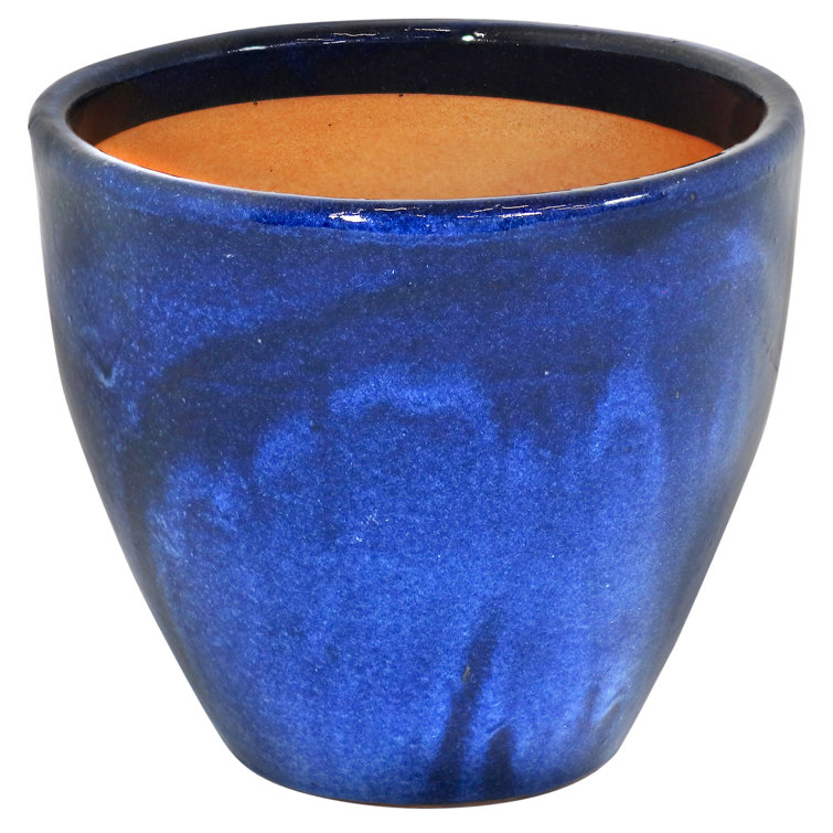 Caydin Round Ceramic Outdoor Planter