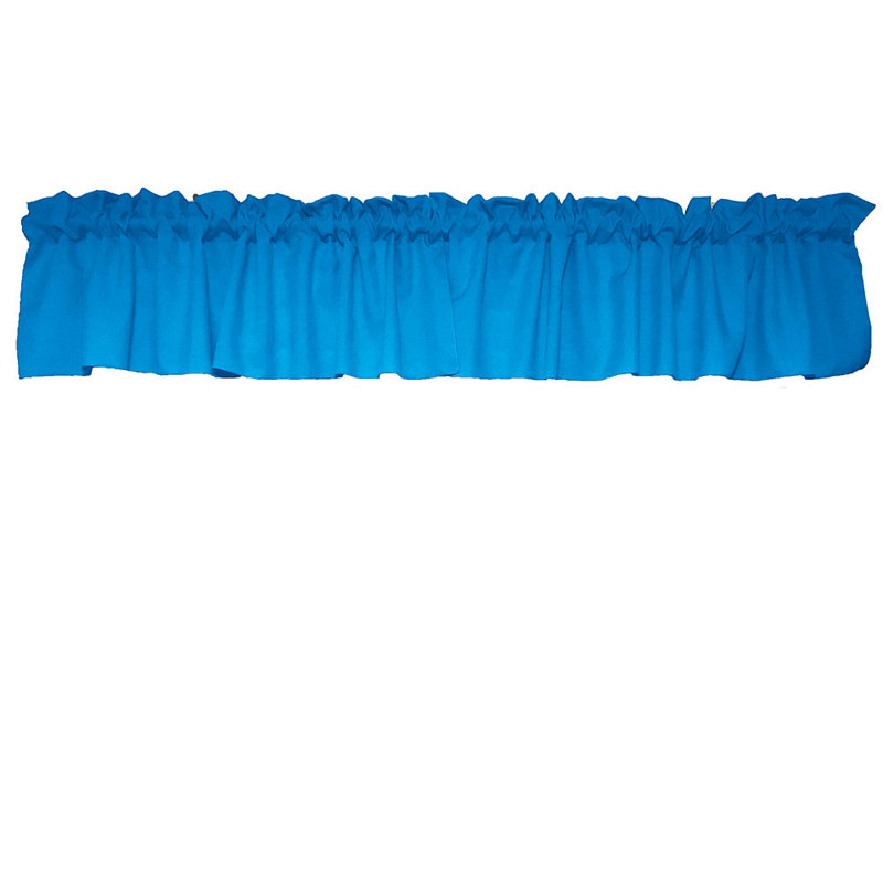 Pastorella Tailored Window Valance, 58" W x 24" L, Turquoise