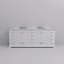 Ensemble de meuble-lavabo double double 84 po x 22 po avec plateau en marbre de Carrare et robinet-971894072-971894074