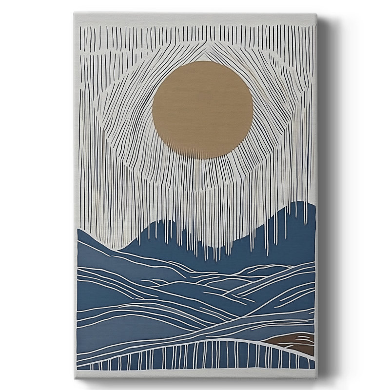 Toile tendue avec châssis abstrait DVI Gallery - prêt à être accroché, H 18 po x l 12 po