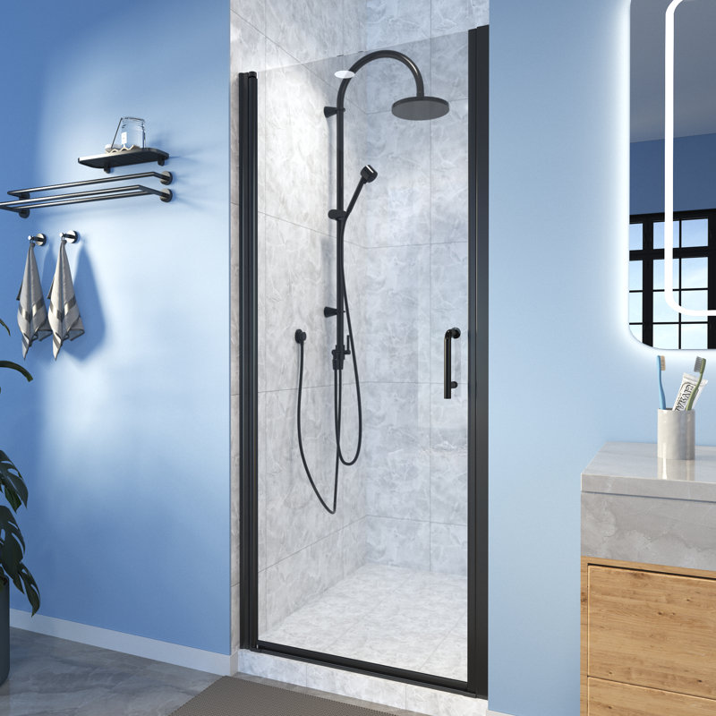 32" W x 72" H Pivot Frameless Shower Door, Clear