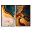 Abstractions fluides jaunes et vertes I - art mural abstrait à encre liquide abstraite 2 pièces-1674065878-1674065879-1674065872
