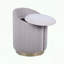 Tabouret de coiffeuse en velours avec design capitonné et rangement caché