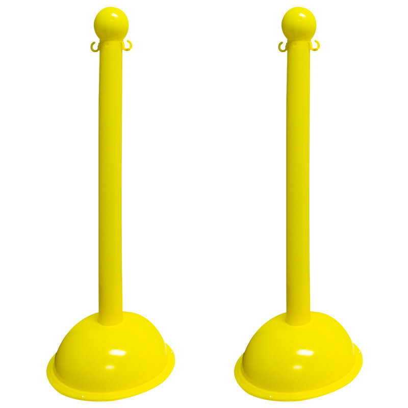 Mr. Chain 41'' H x 16'' W Plastic Stanchion System, Yellow