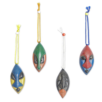 Okwonko 4 Piece Hanging Figurine Ornament Set