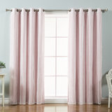 Tulle Polyester Room Darkening Curtain Panels