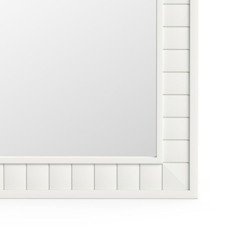 Miroir décoratif rectangulaire imperméable pour salle de bain, Blanc