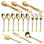 15-Piece Stainless Steel Gold Serving Utensils Set