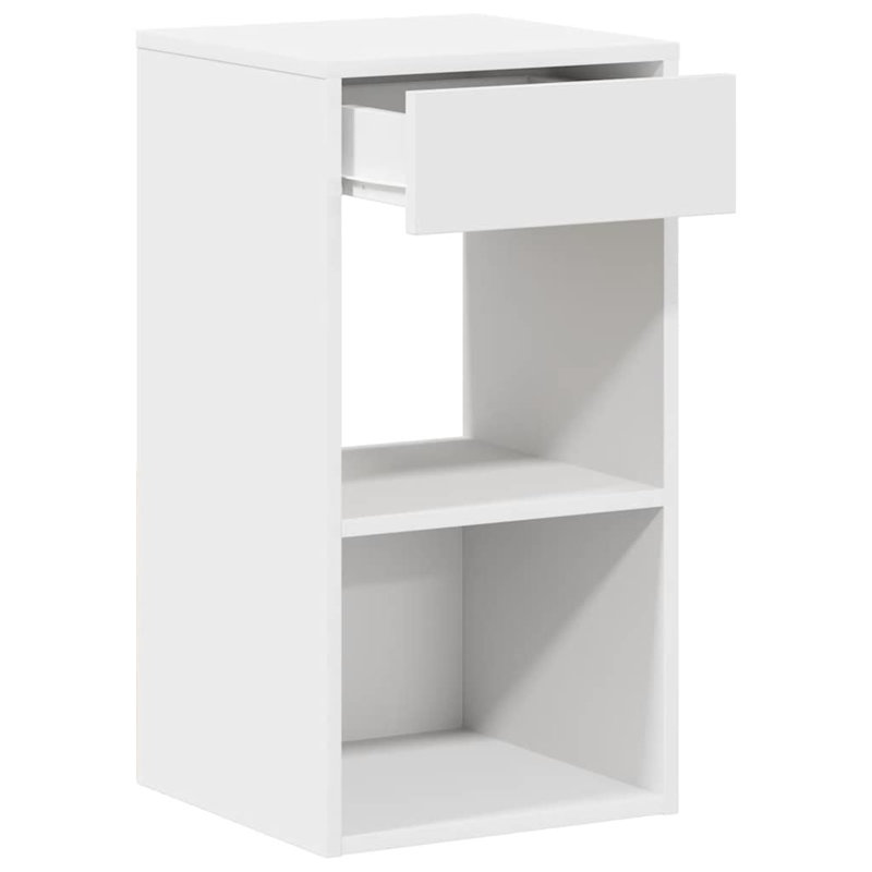 Rontavius 35cm W Manufactured Wood Bedside Table, Set of 2, White