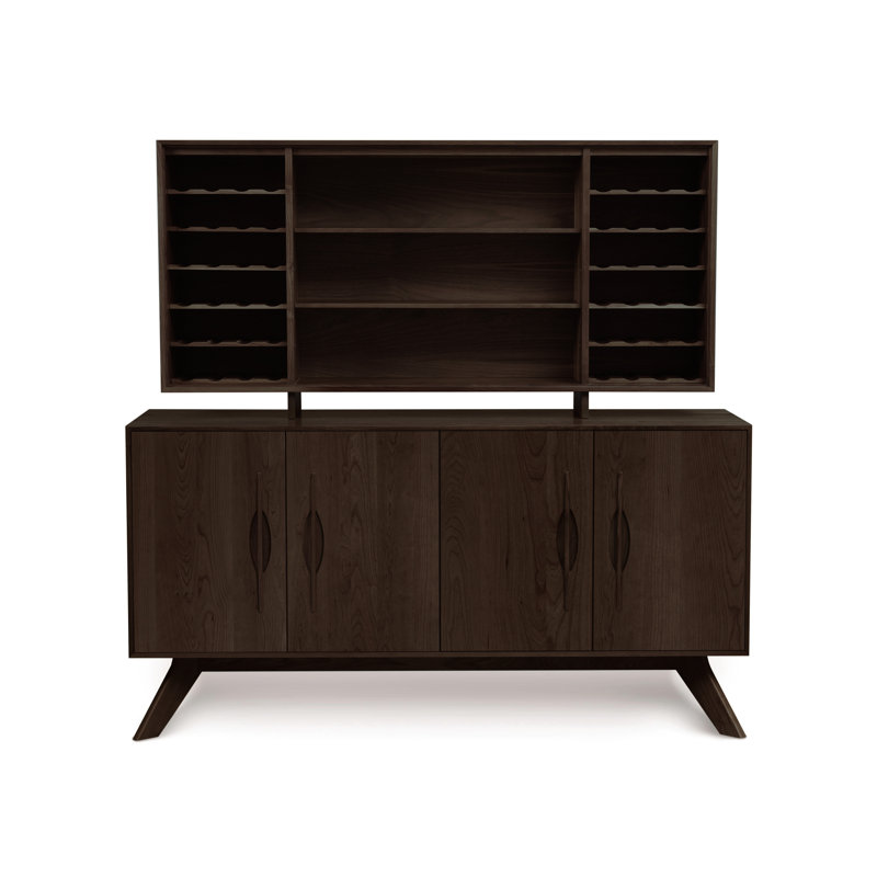 Catalina 60'' W Solid Wood Dining Hutch, Smoke Cherry