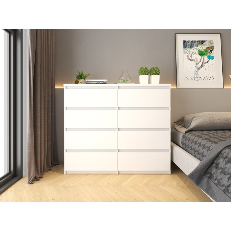 Rollet 120cm W 8 - Drawer Chest of Drawers