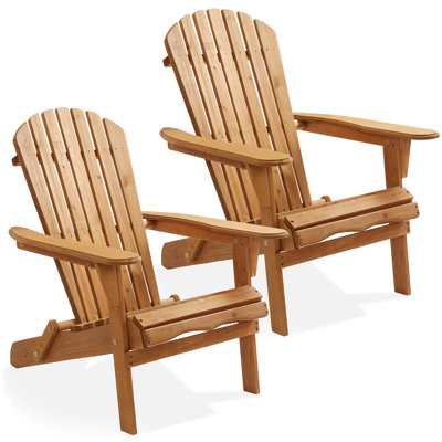 Fowles Solid Wood Folding Adirondack Chair by Casafield