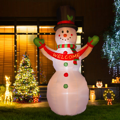 Décoration gonflable légère bonhomme de neige