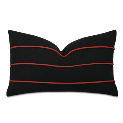Percival Appliqued Linen Throw Pillow