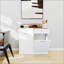 Armoire poubelle de cuisine à deux tiroirs et deux compartiments basculants - blanc