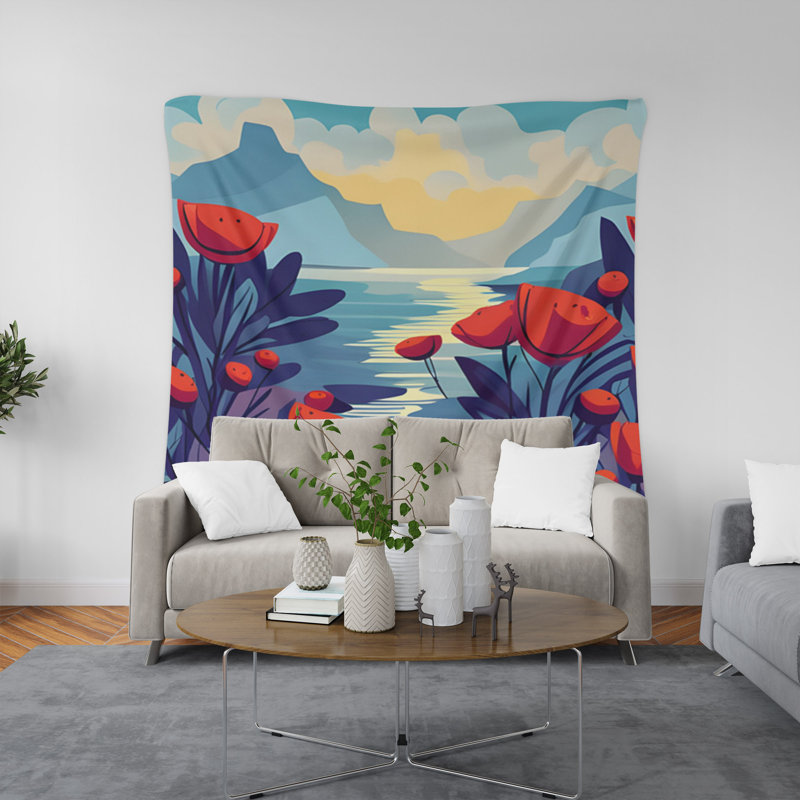 Tapisserie murale, H 88 po x l 104 po