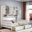 Lit de jour en bois tout-en-un Bellinger avec 2 tiroirs, armoires et tablettes-856040727-856040726