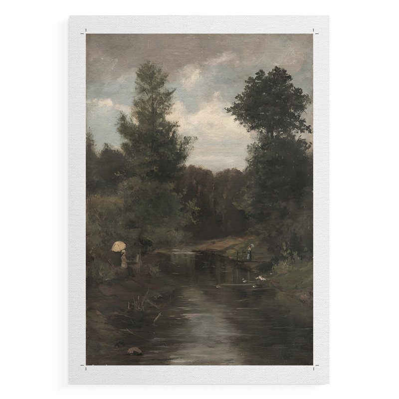 Paysage rétro CXCVII - impression sur toile seulement - NON CADRE, H 27 po x l 18 po
