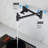 Matte Black Folding Pot Filler Faucet Wall Mount, 360 Rotation, Brass, Double Handles For Steady Water Flow Out Foldable Arm, Brass Construction, Corrosion Surface,-780867448