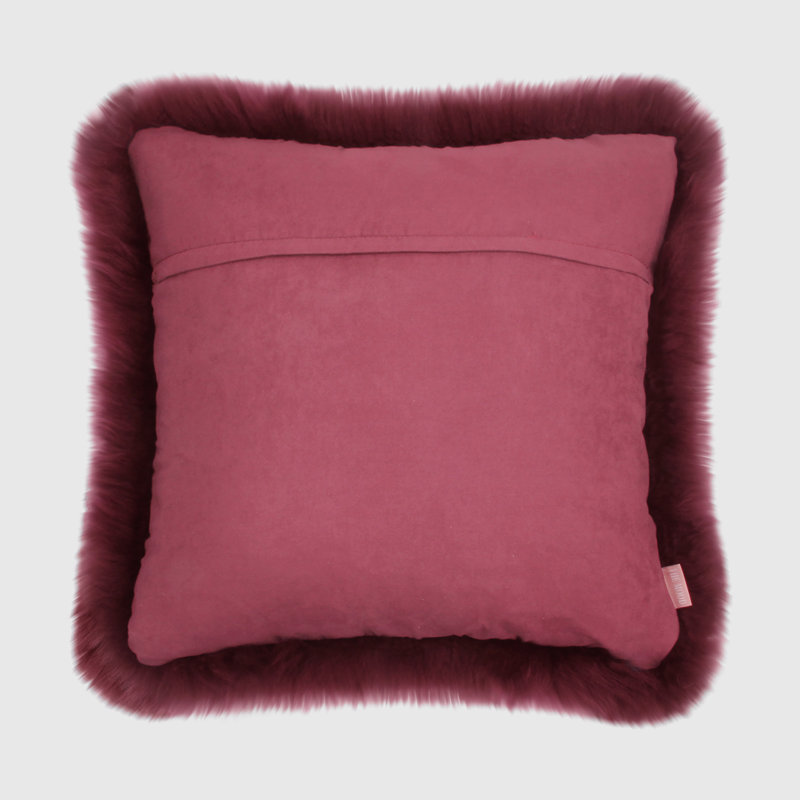 Fieldman Leather Reversible Throw Pillow, Burgundy
