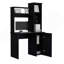Bureau d'ordinateur Carson avec huche, armoire à une porte, grande surface de travail et tablettes de rangement à 3 niveaux-1185141292
