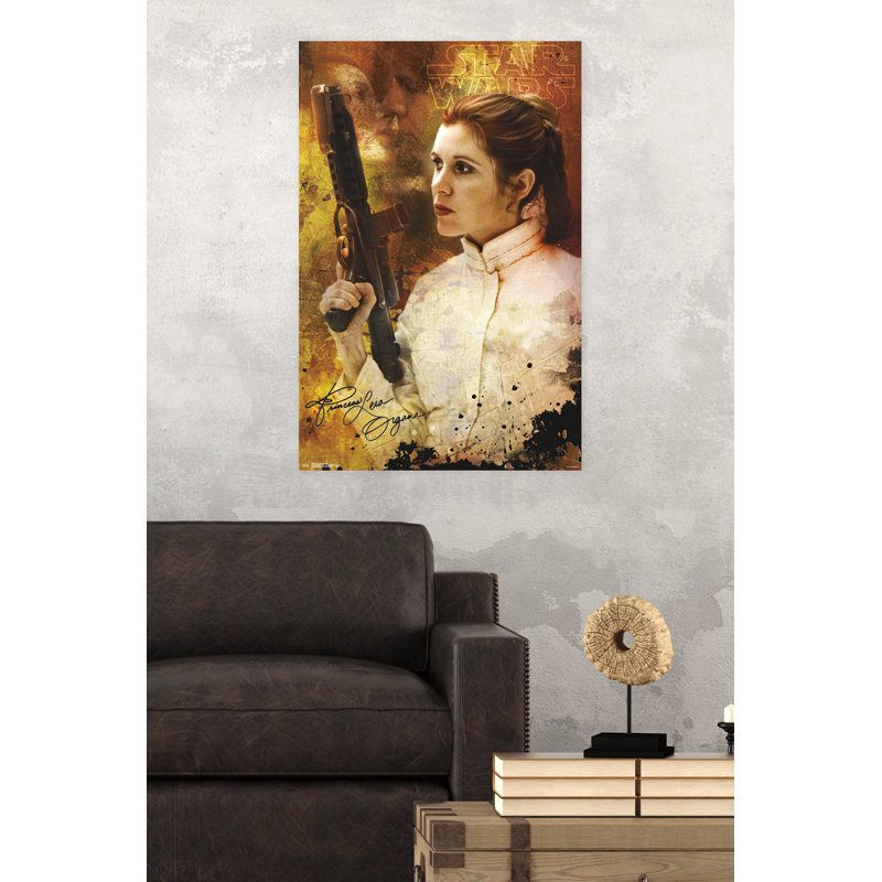 Princess leia-impression sur papier signature