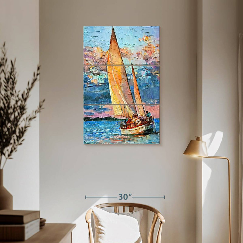 Mehar Sailboat Sunset Cruise, 50" H x 32" W