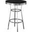 Table de bar noire de style années 1950 avec 3 tabourets, en métal et tabourets, convient à la salle à manger, au bistro, au design rétro et aux tabourets