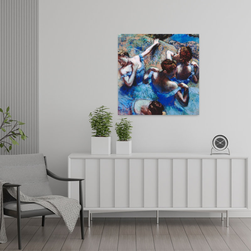 Blue Dancers 1899, impression d'art classique classique et coloré, H 24 po x l 24 po