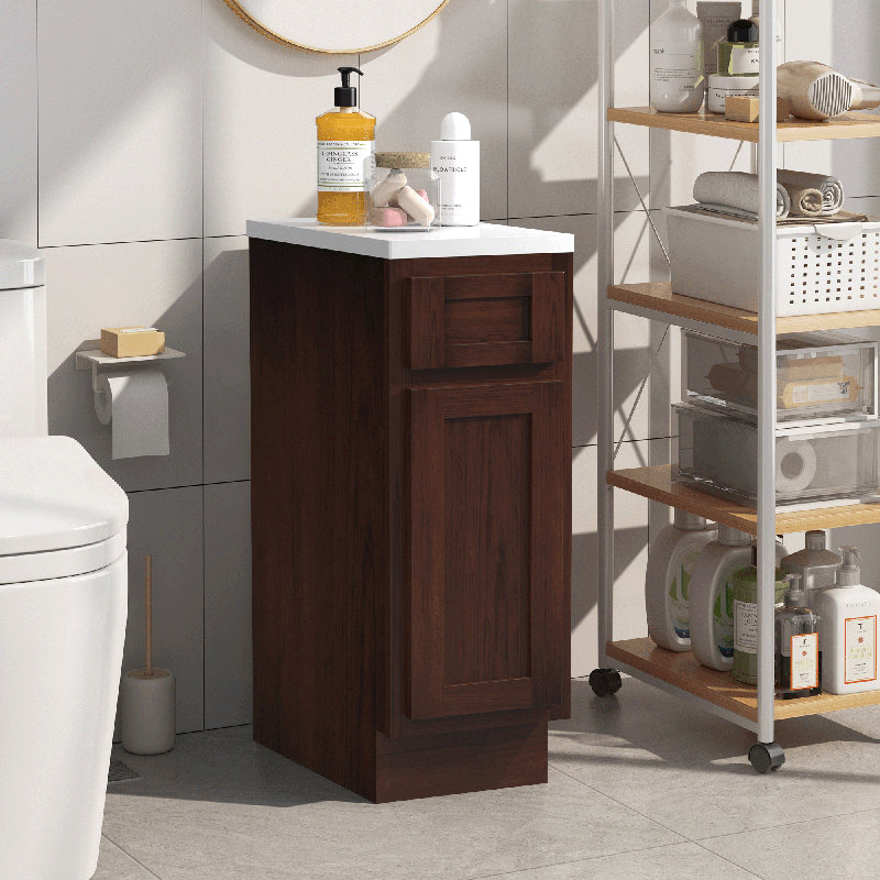 Base de meuble-lavabo simple Heyward, Brun, H 32,5 po x l 12 po x P 21 po