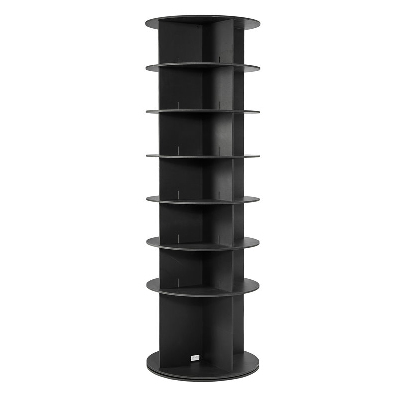 Shoe Rack, 180.5 cm H x 59.8 cm W x 59.8 cm D, Black