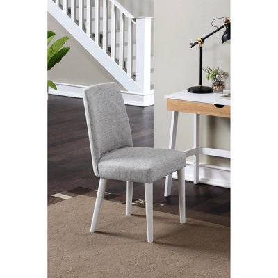 Chaise avec pieds gris et blancs en bois massif pour une assise durable en tissu durable avec repose-pieds Polyvalent
