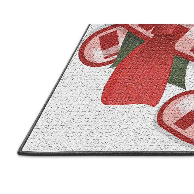Tapis de noël zone rouge, Rectangle 2 pi x 5 pi