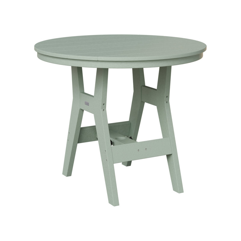 Berlin Gardens Harbor Round Dining Table, Seafoam, 38.87" H x 38" W x 38" D